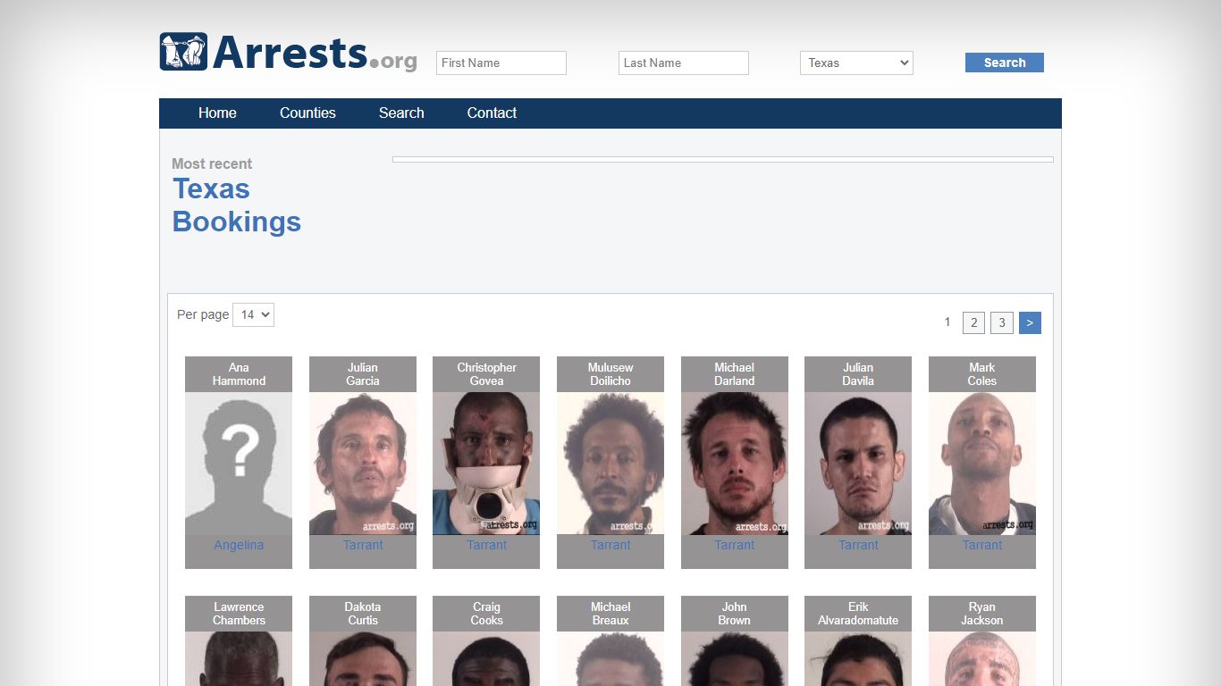 Texas Arrests and Inmate Search